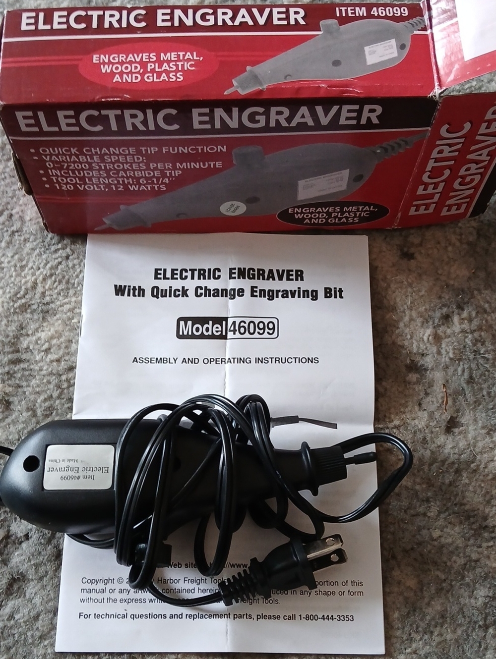 Electric Engraver Model 46099 - Black and Red
